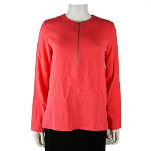 Stella McCartney Neon Peach Shirt Top Half Zip Long Sleeve Top Pre-Owned Used 36